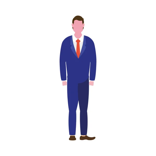 Diseño de vectores avatar hombre de negocios aislado — Vector de stock