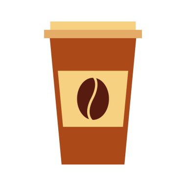 İzole kahve kupası vektör tasarımı