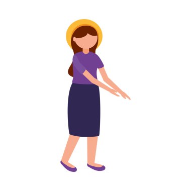 İzole edilmiş Avatar kadın vektör tasarımı