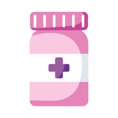 Tıbbi haplar kavanoz vektör tasarımı