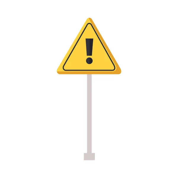 Isolated construction warning road sign vector design — Stock Vector