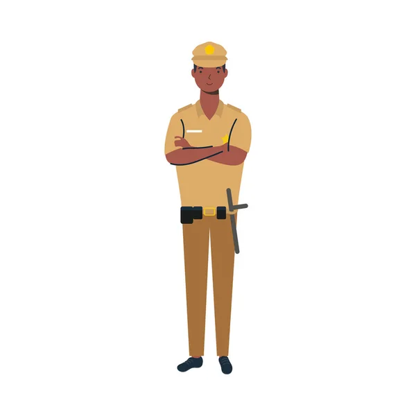 Police man worker vector design — Stock Vector