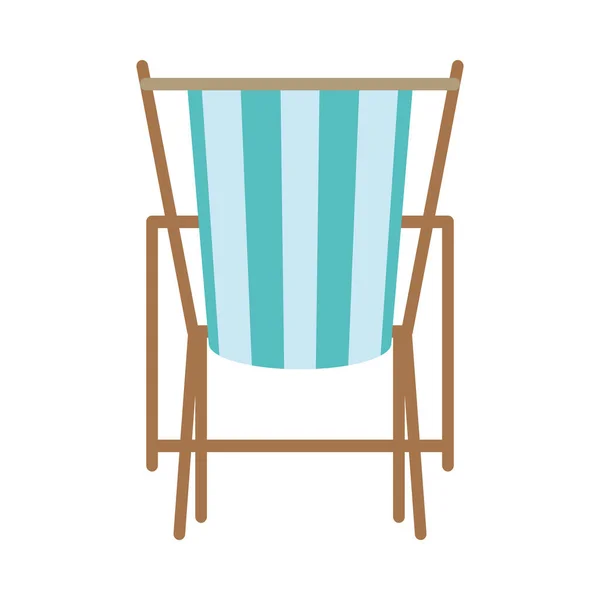 Isolated striped sunchair vector design — Stock Vector