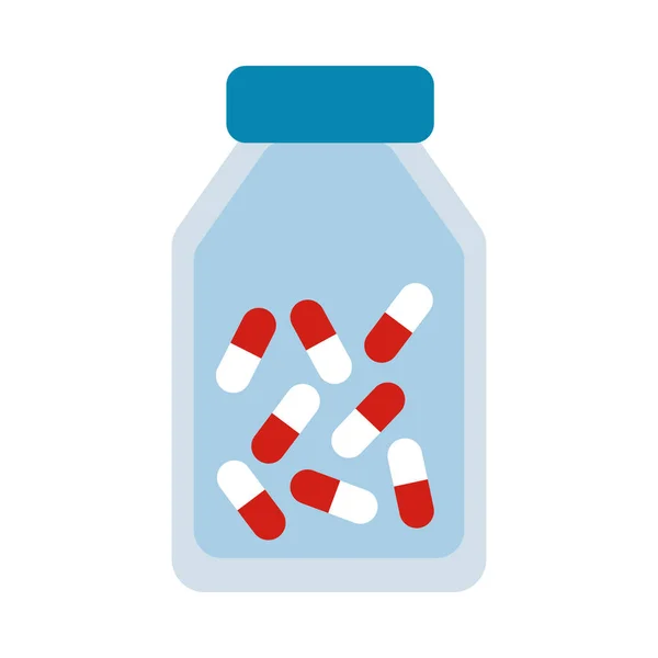 Píldoras médicas jar vector de diseño — Vector de stock