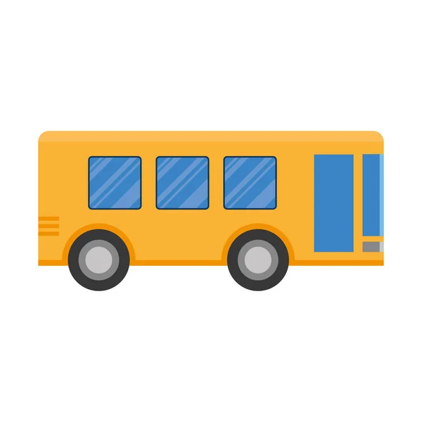 Σχεδιασμός φορέα απομονωμένου οχήματος με λεωφορείο — Διανυσματικό Αρχείο