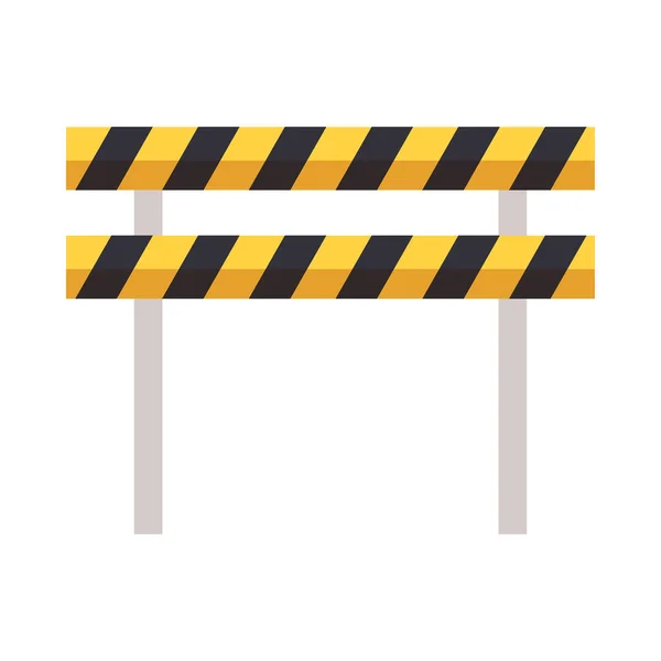 Isolated construction barrier vector design — Stock Vector