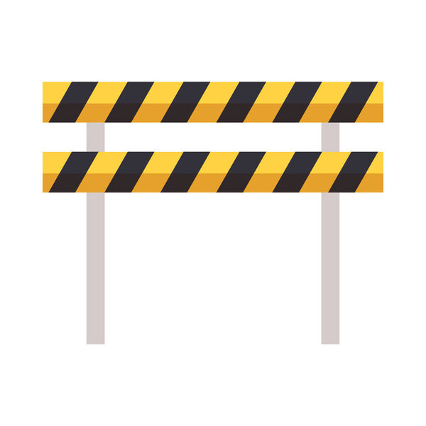 Isolated construction barrier vector design