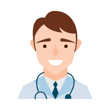Üniformalı vektör tasarımlı erkek doktor