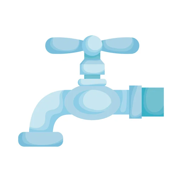 Progettazione vettoriale rubinetto acqua isolata — Vettoriale Stock