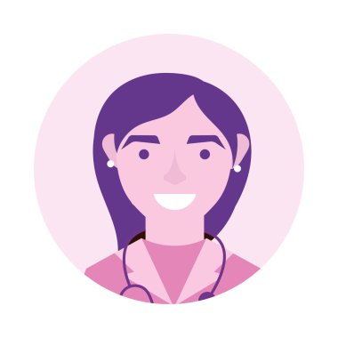 Üniforma vektör tasarımlı kadın doktor