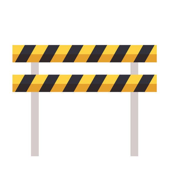 Isolated construction barrier vector design