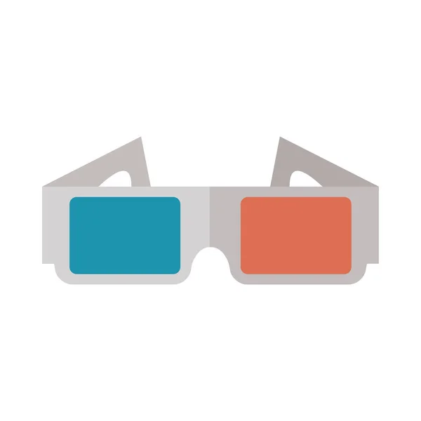 Isolated movie 3d glasses vector design — Stock Vector