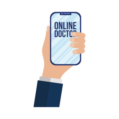 Çevrimiçi doktor metin tasarımı ile akıllı telefon