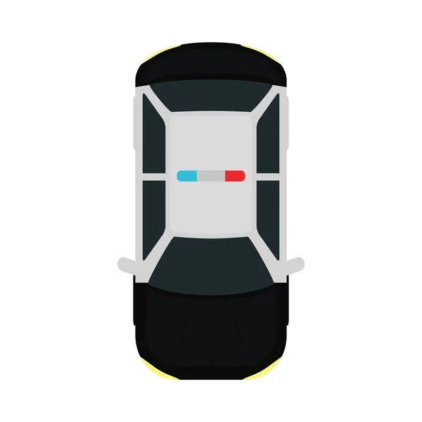 Polis arabası üst görünüm vektör tasarımı — Stok Vektör