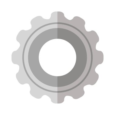 İzole edilmiş metal dişli vektör tasarımı