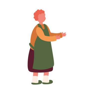 İzole edilmiş Avatar kadın vektör tasarımı