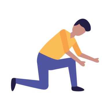 İzole edilmiş Avatar Adam vektör tasarımı