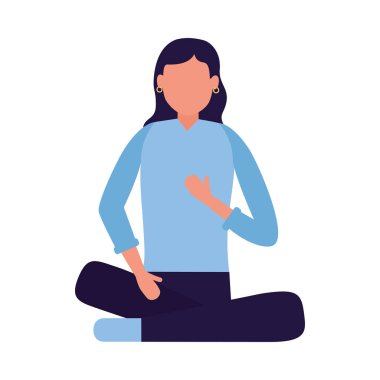 İzole edilmiş Avatar kadın vektör tasarımı