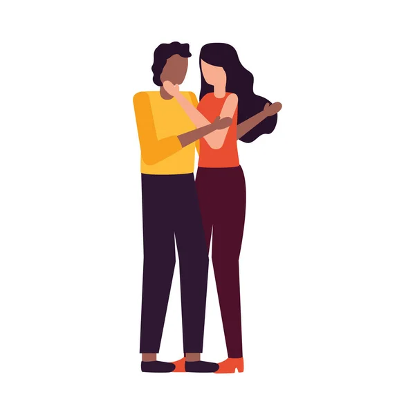 Pareja de mujer y hombre diseño de vectores — Vector de stock