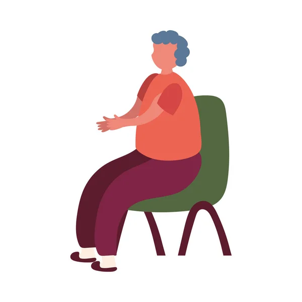 椅子矢量设计中孤立的化身人 — 图库矢量图片