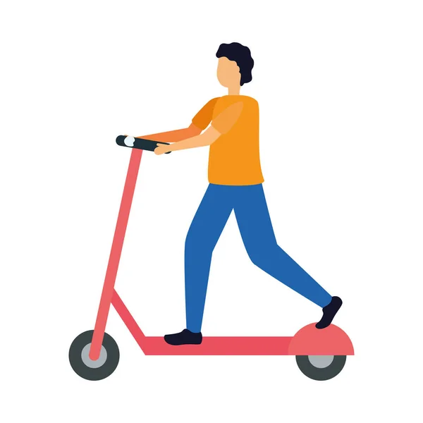 Homme sur scooter conception vectorielle — Image vectorielle