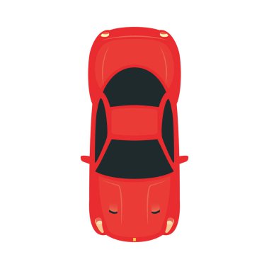 araba aracı üst görünüm vektör tasarımı