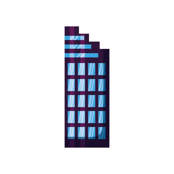 Conception vectorielle isolée de bâtiments urbains — Image vectorielle