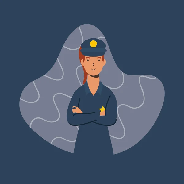 Policista základní charakter pracovníka — Stockový vektor