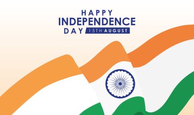 Bayrağıyla Intependence Günü Hindistan