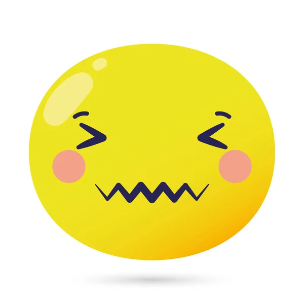 Emoji visage malade drôle personnage — Image vectorielle