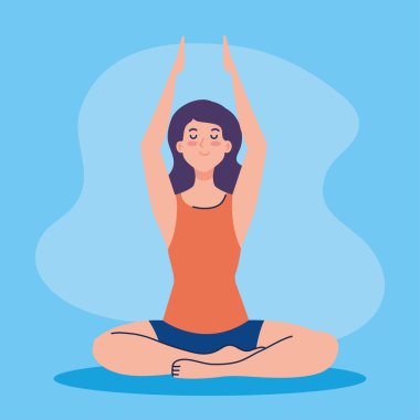 Kadın meditasyonu, yoga konsepti, meditasyon, rahatlama, sağlıklı yaşam tarzı