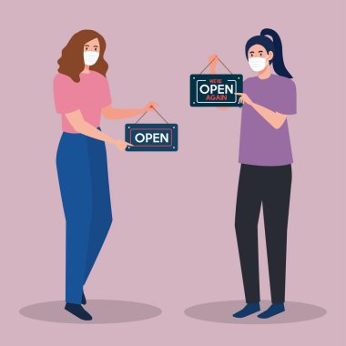 Karantinadan sonra tekrar açılır, dükkanın yeniden açılır, üzerinde 