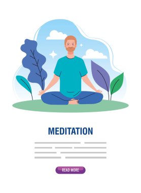 İnsan meditasyon bayrağı, yoga konsepti, meditasyon, rahatlama, manzarada sağlıklı yaşam tarzı