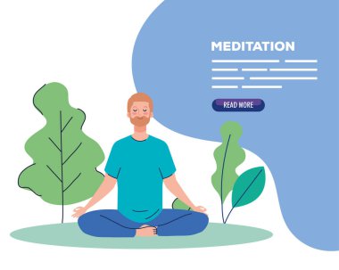 İnsan meditasyon bayrağı, yoga konsepti, meditasyon, rahatlama, manzarada sağlıklı yaşam tarzı