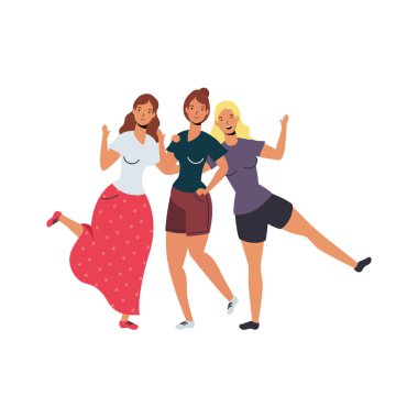 İzole kadın avatarları vektör çizimi