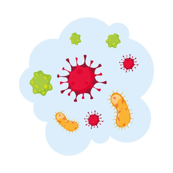 연기 벡터 설계에 대한 Covid 19 virus — 스톡 벡터