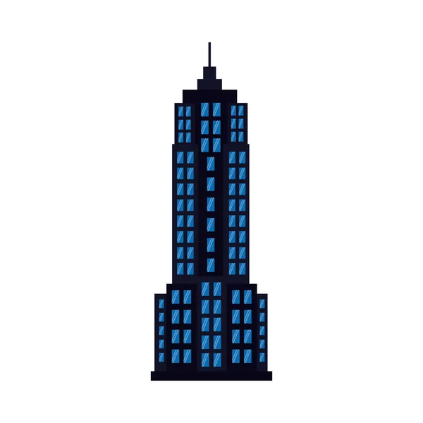 Conception vectorielle isolée de bâtiments urbains — Image vectorielle