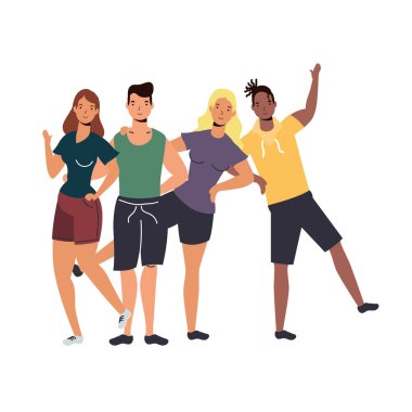 Kadınlar ve erkekler vektör tasarımını avatarlar