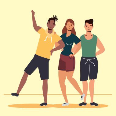 Dostluk Günü kutlamalarında ırklar arası genç karakterler