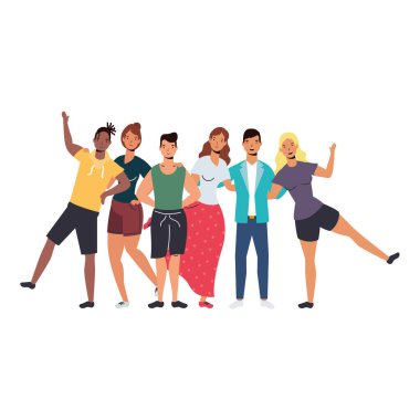 Kadınlar ve erkekler vektör tasarımını avatarlar