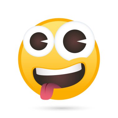emoji suratlı çılgın komik karakter