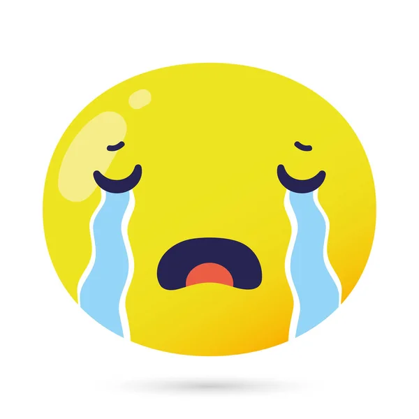 Emoji rosto chorando personagem engraçado —  Vetores de Stock