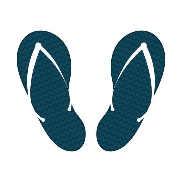 Geïsoleerde blauwe sandalen vector ontwerp — Stockvector
