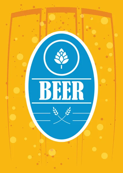 Evento de celebración del día de la cerveza con sello — Vector de stock