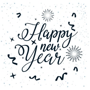 Mutlu yıllar 2021 Konfetili kutlama posteri