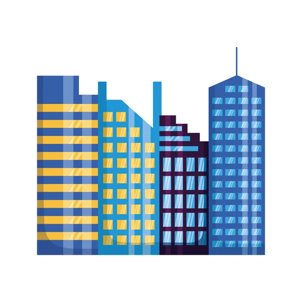 Isolated city buildings vector design — Stock Vector