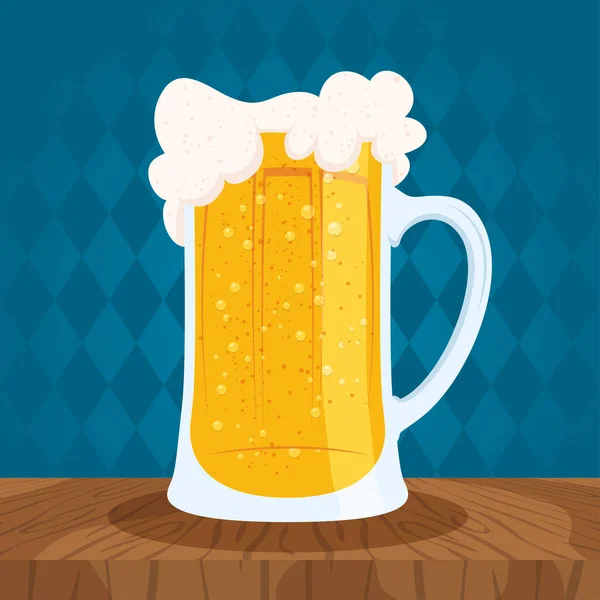 Празднование дня пива с банкой — стоковый вектор