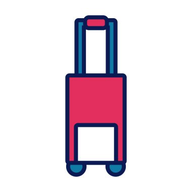 bavul seyahat çizgisi ve biçim simgesi