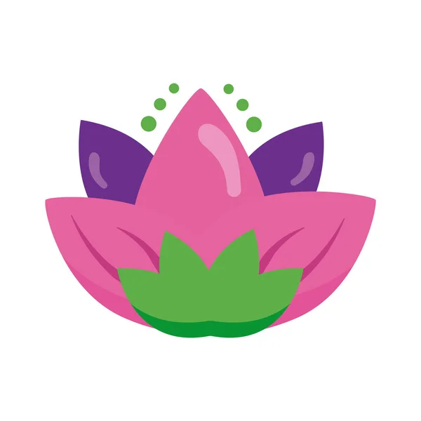 Lotus blomma hindu symbol platt stil ikon — Stock vektor