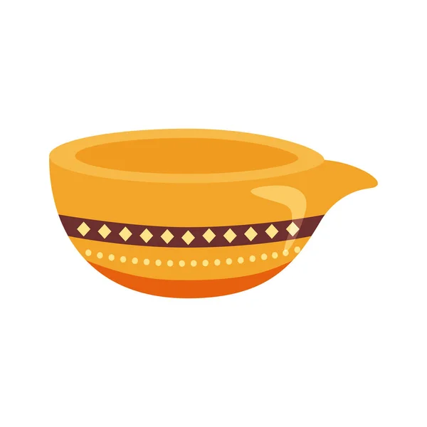 Heureux raksha bandhan célébration avec pot en céramique style plat — Image vectorielle